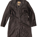 ANTICA PELLERIA Manteau en Cuir Femme IT 46 Grand Cuir Noir