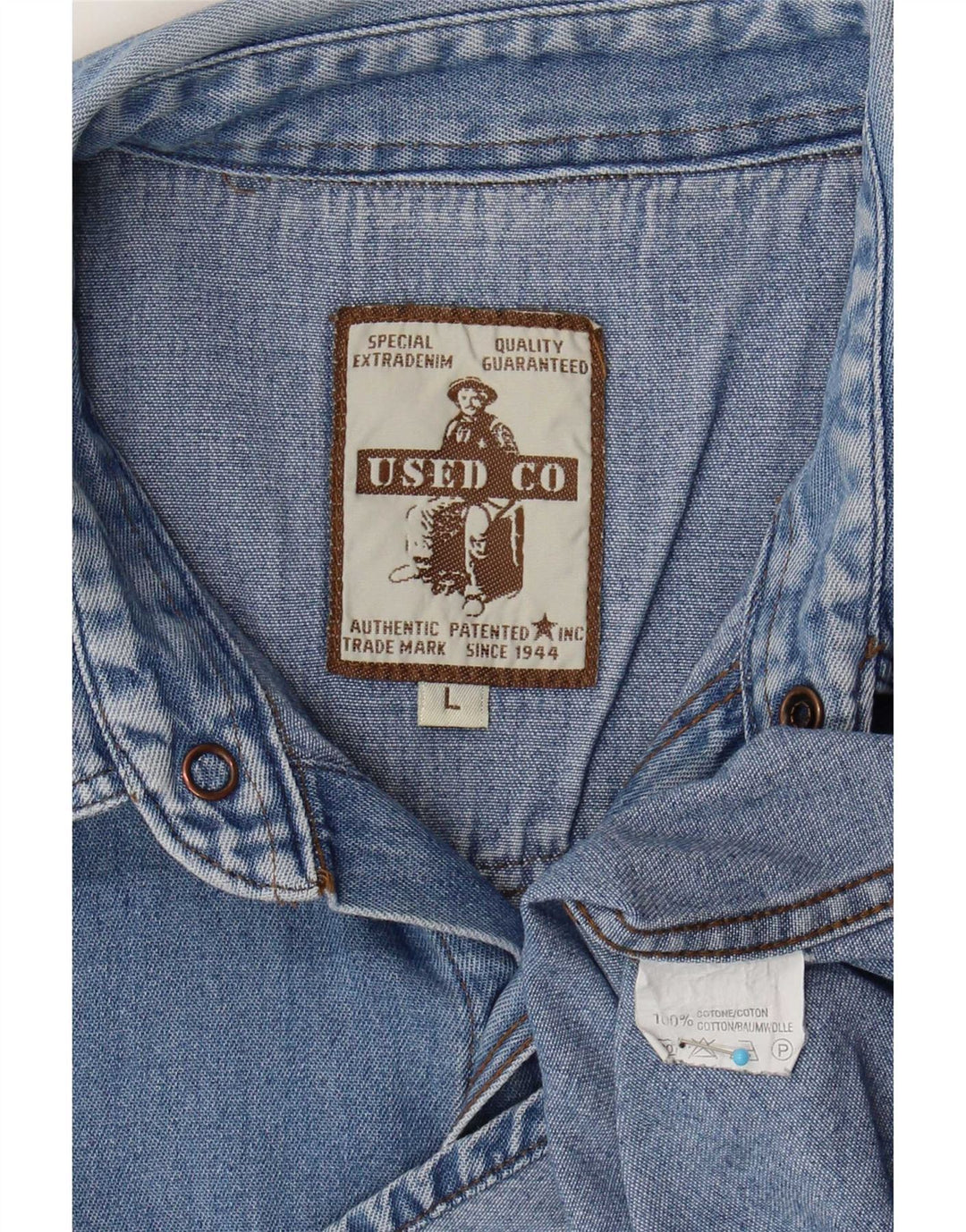 chemise en denim homme vintage grand coton bleu