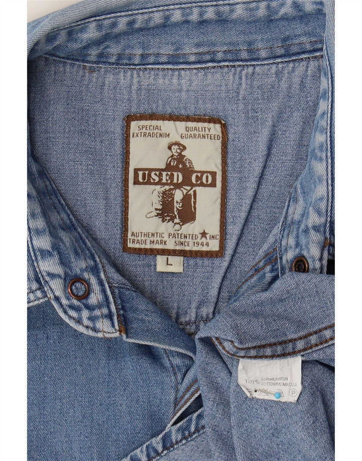 chemise en denim homme vintage grand coton bleu