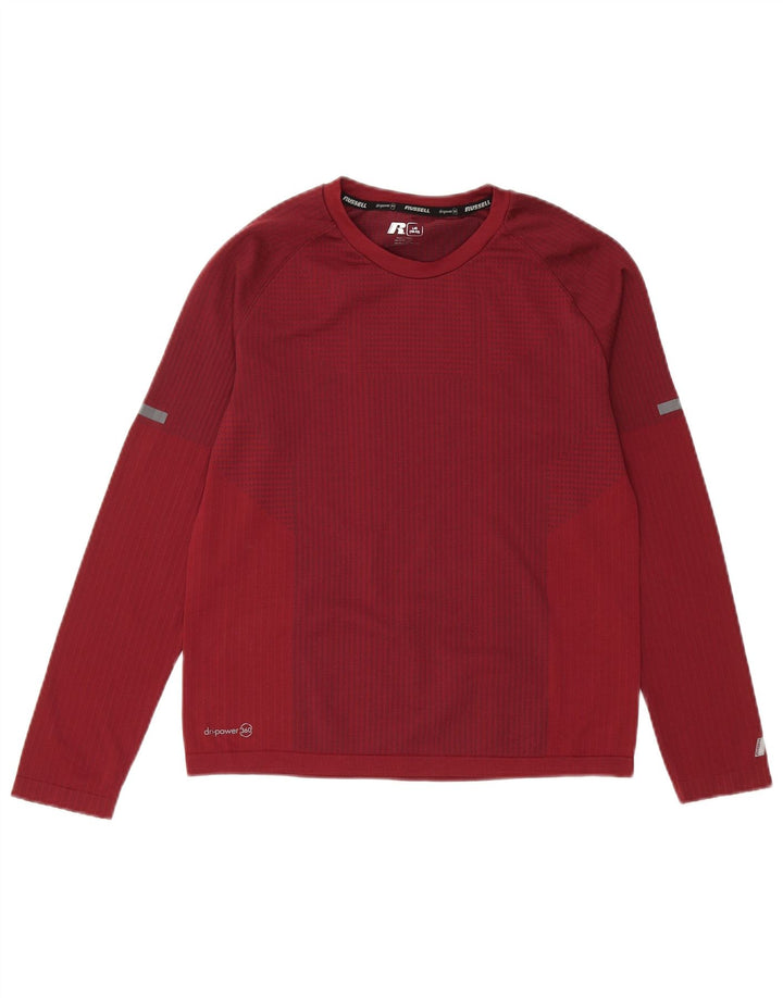 RUSSELL ATHLETIC Haut Dri-Power à manches longues pour garçon 10-11 ans Large Marron