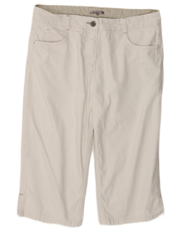 John Lewis Bermuda pour femme UK 14 Large W32 Coton Blanc