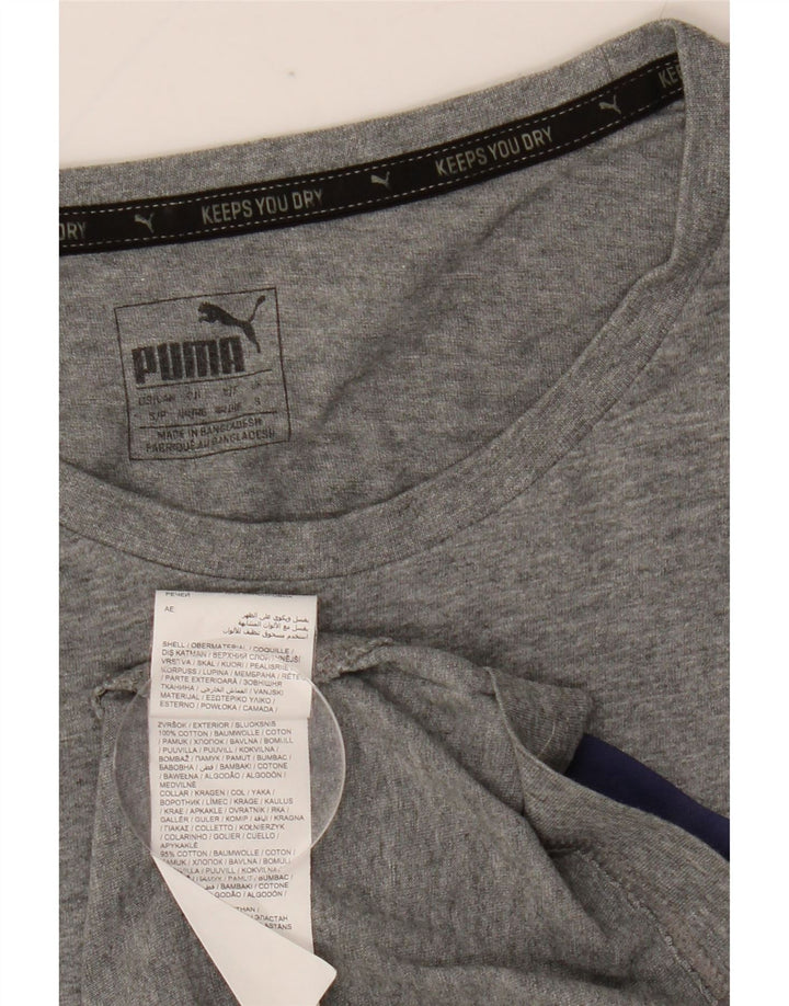 Puma T-Shirt Graphique Homme Petit Gris Moucheté Coton