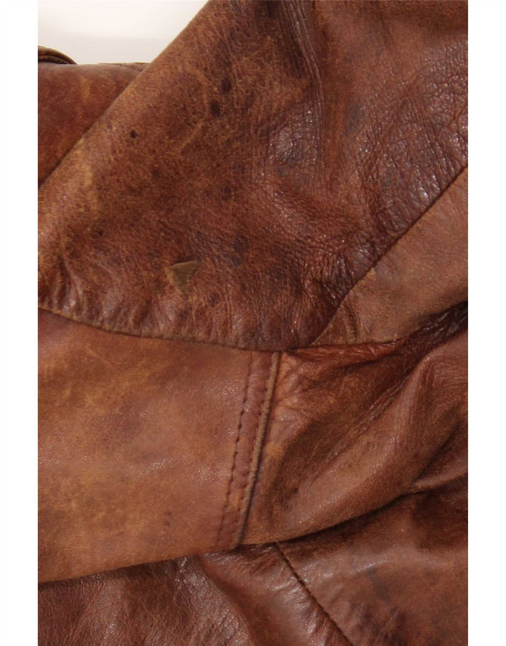 veste en cuir homme vintage UK 38 Brun moyen