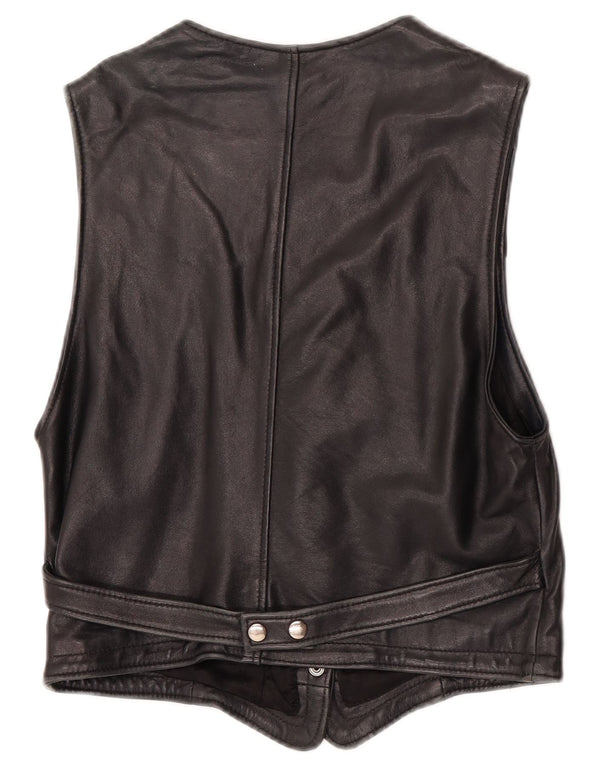 Gilet en cuir pour femme Mauritius UK 14 Grand cuir noir