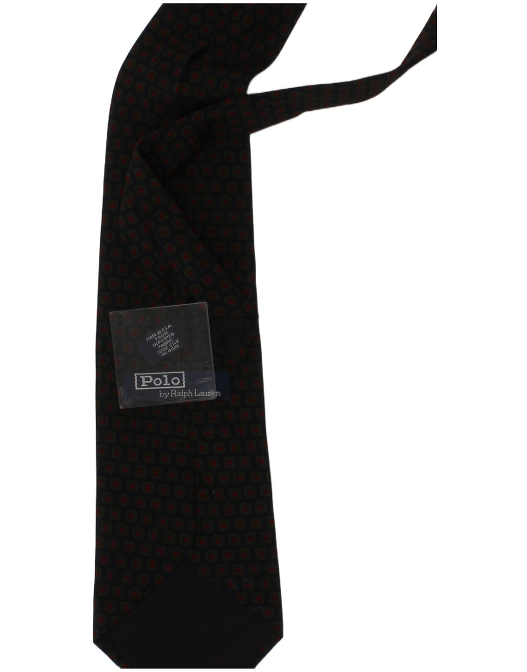 Polo Ralph Lauren Cravate Homme Taille Unique Bleu Marine Géométrique Soie Classique