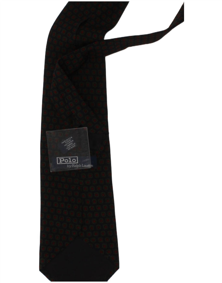 Polo Ralph Lauren Cravate Homme Taille Unique Bleu Marine Géométrique Soie Classique