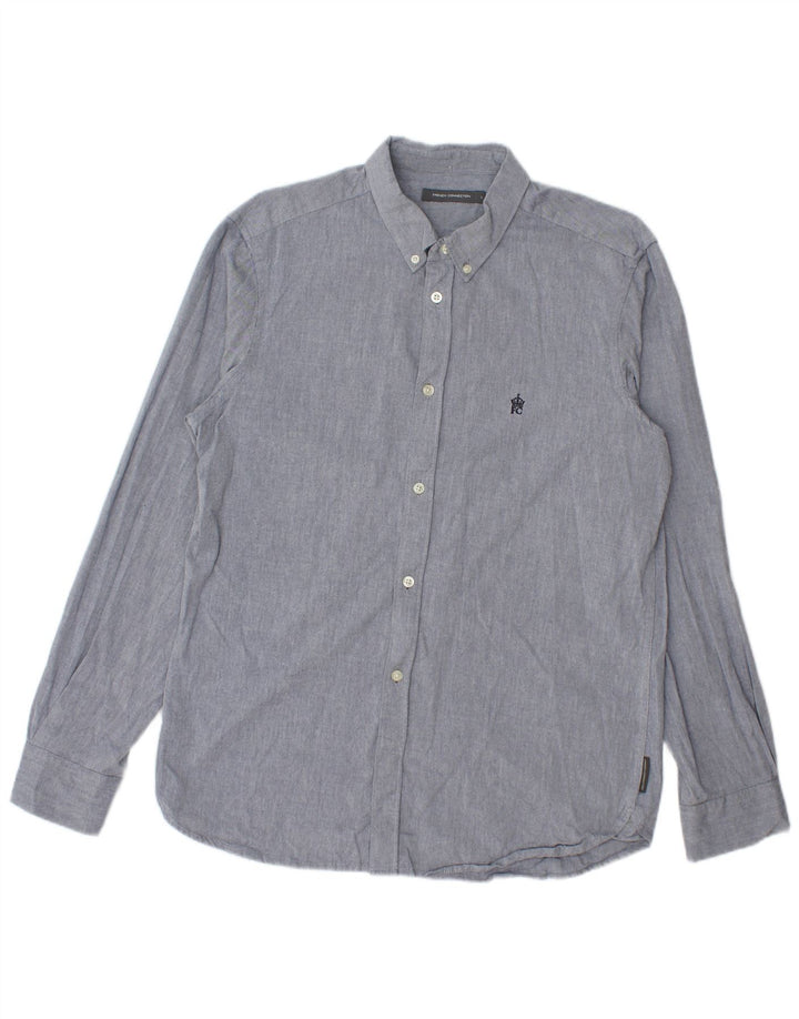 French Connection Chemise Homme Large Bleu Coton