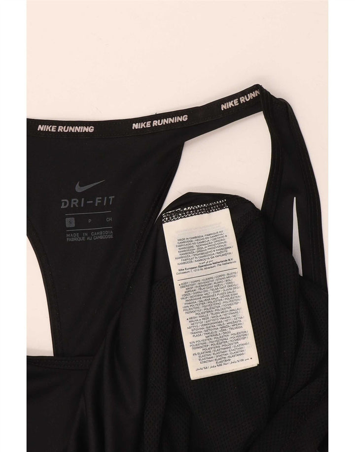 Nike Femme Dri Fit Débardeur UK 10 Petit Noir Polyester