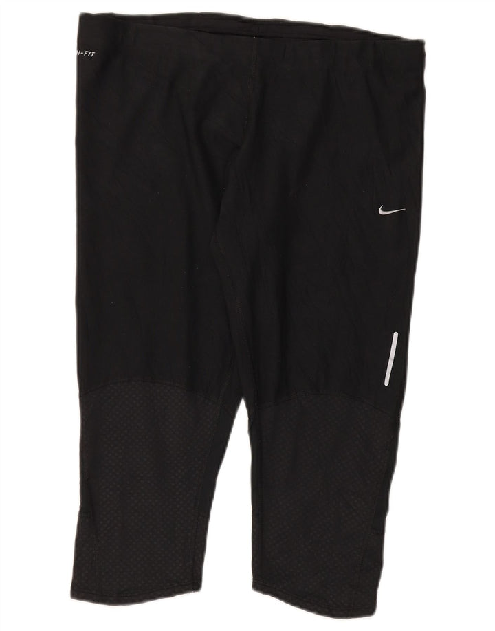 Nike Legging Capri Dri Fit Femme UK 18 XL Noir Polyester