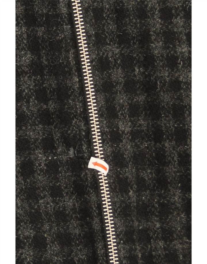 All Saints Veste Bomber Homme UK 40 Large Laine à Carreaux Gris