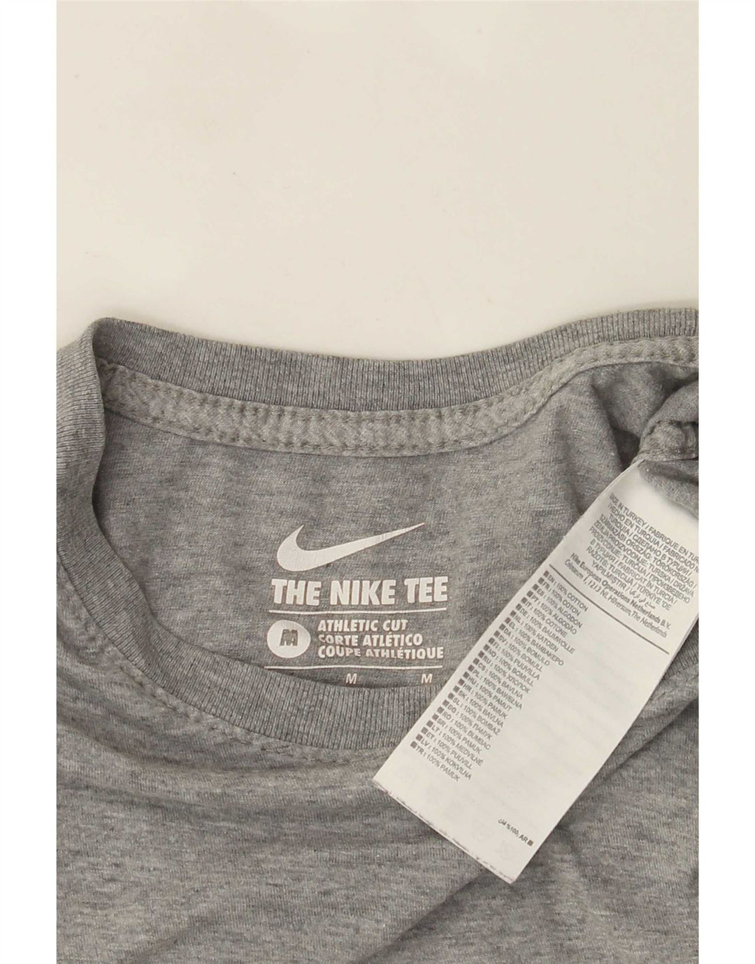 Nike Homme Athletic Cut Graphic T-Shirt Haut Gris Moyen Coton