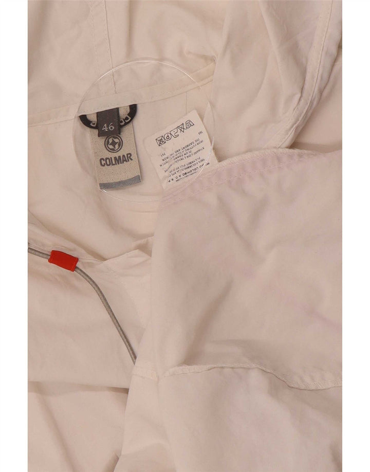 Colmar Femme Imperméable À Capuche Sans Manches IT 46 Grand Blanc Polyamide