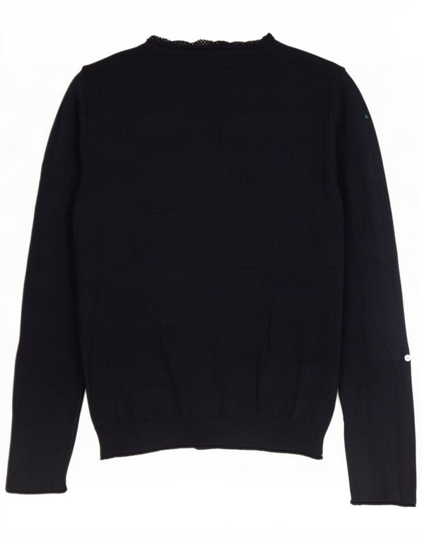 White Stuff Cardigan pour femme UK 14 Large Bleu marine Coton