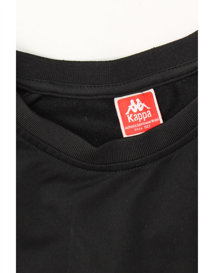 Kappa Sweat-shirt graphique pour homme Noir moyen Polyester