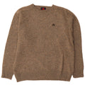 Kappa Pull à col rond pour homme XL en laine mouchetée beige
