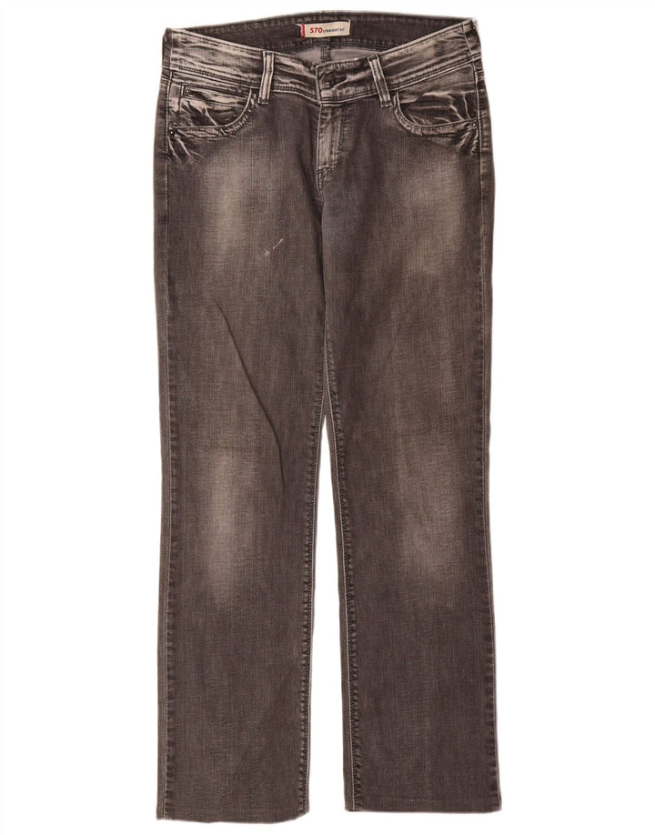 Levi's Jean Droit 570 Femme W32 L34 Gris Coton