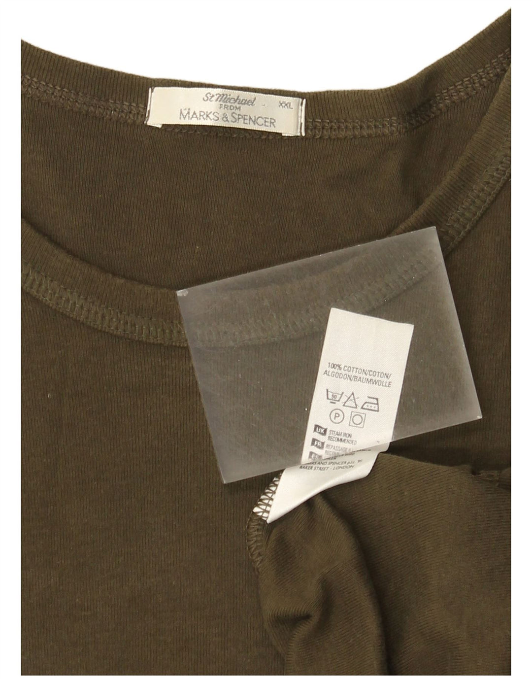 Marks & Spencer Haut à manches longues pour homme 2XL en coton kaki