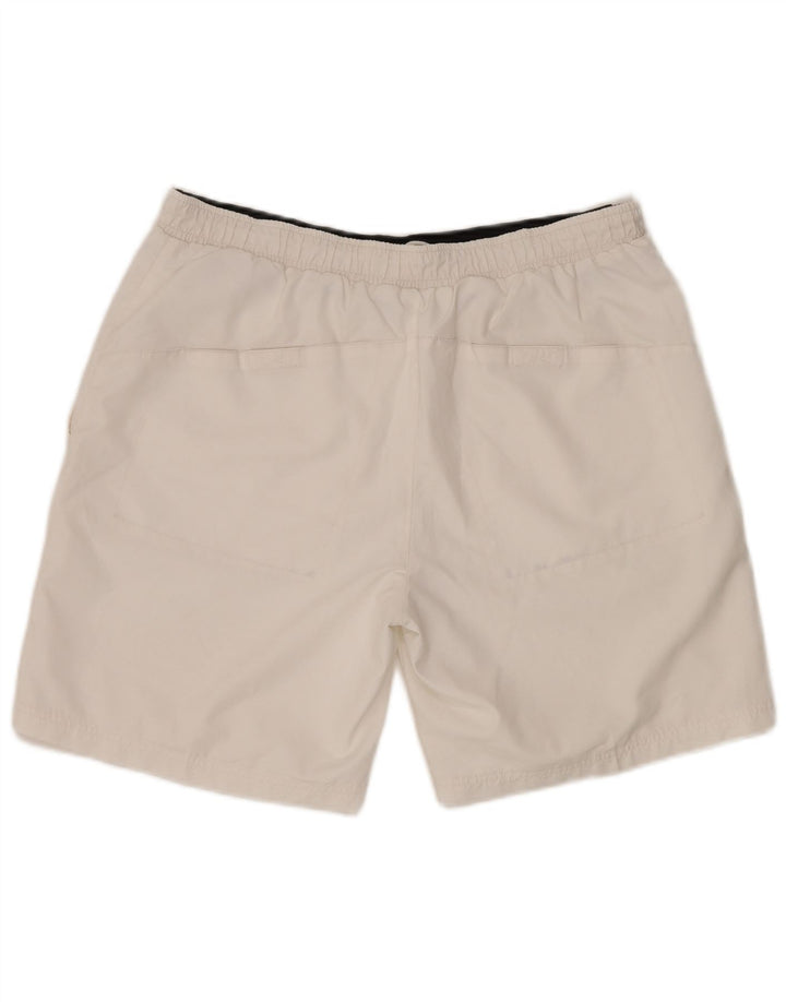 VINTAGE Short de sport homme grand polyester blanc