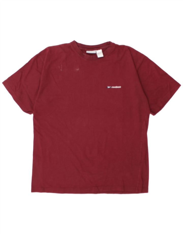 Reebok T-Shirt Homme Haut Large Coton Bordeaux