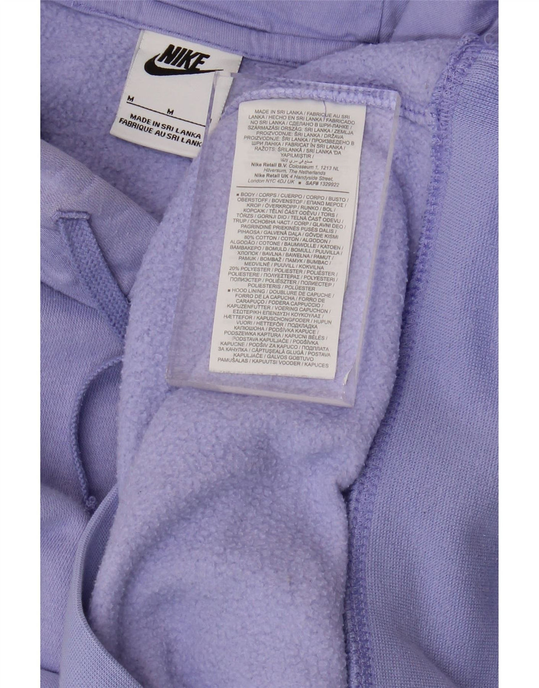 NIKE Pull à capuche pour homme en coton violet moyen