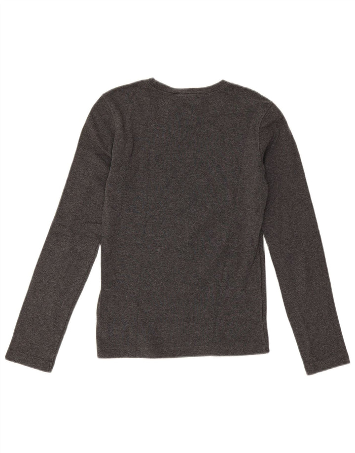 Ralph Lauren Haut à manches longues pour femme UK 10 Petit coton gris