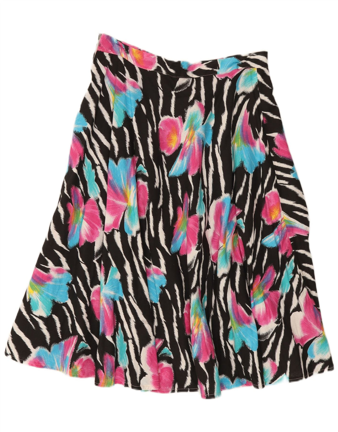 jupe évasée femme vintage W32 Medium Multicolore Floral