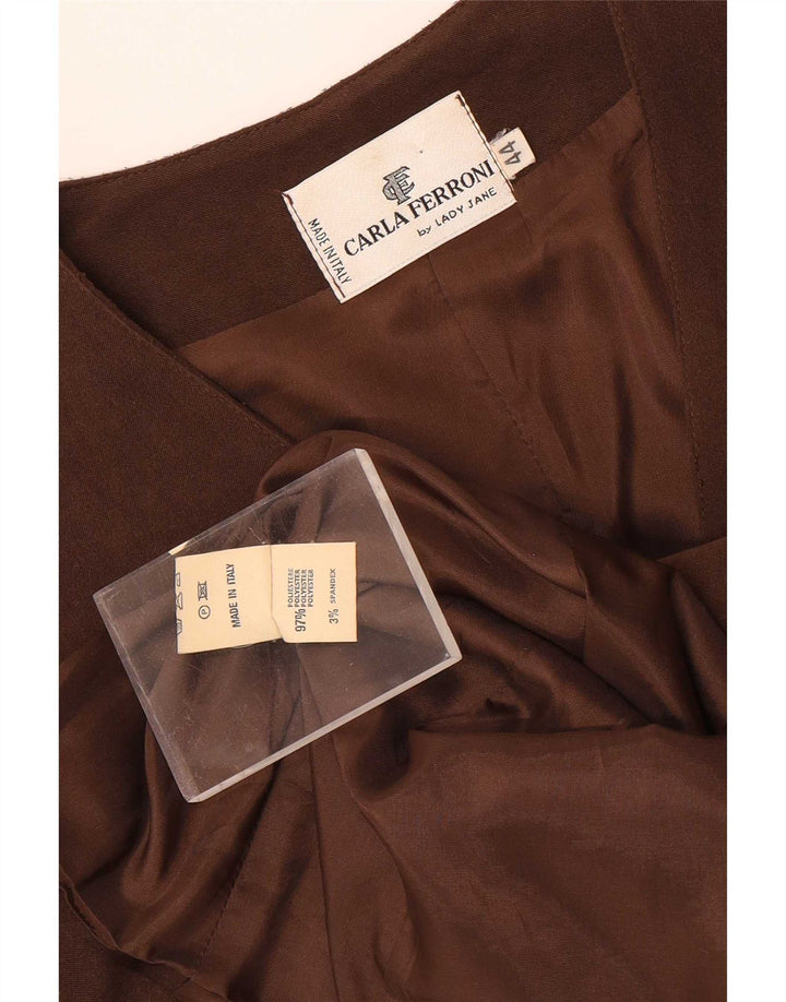 CARLA FERRONI Gilet Femme IT 44 Marron Moyen Polyester