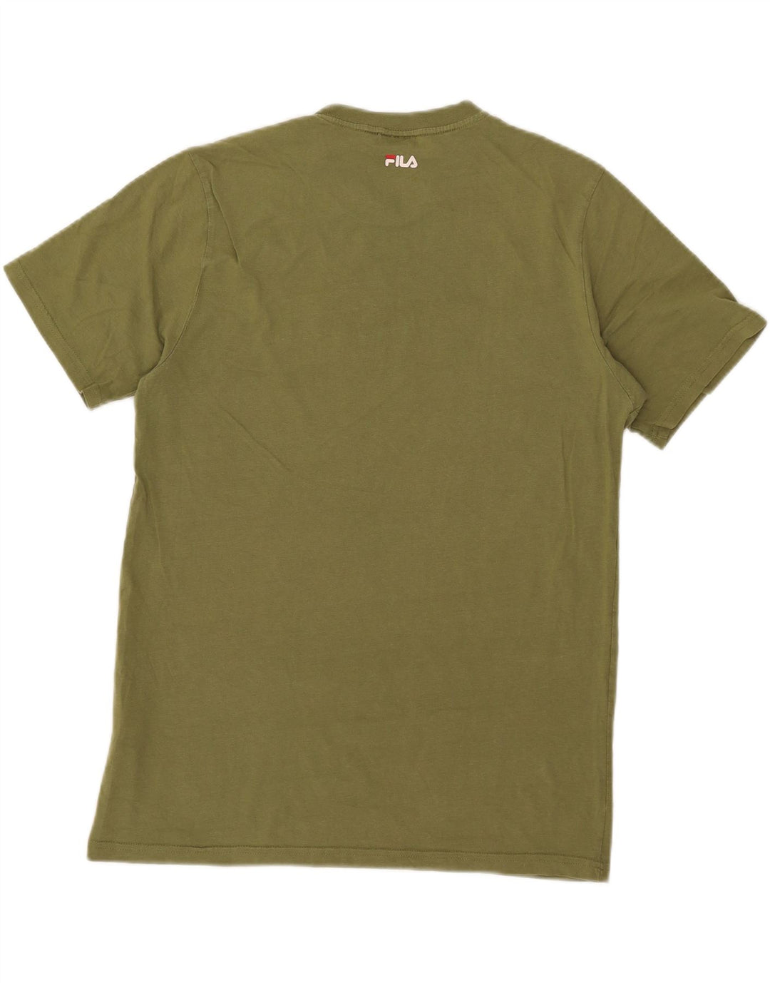 Fila T-Shirt Graphique Homme Kaki Large Coton