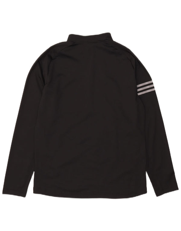 Adidas Haut de survêtement à col zippé pour homme Noir moyen Colourblock