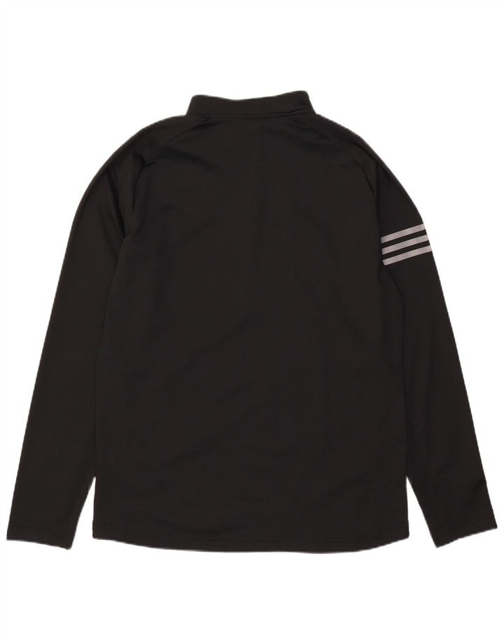 Adidas Haut de survêtement à col zippé pour homme Noir moyen Colourblock