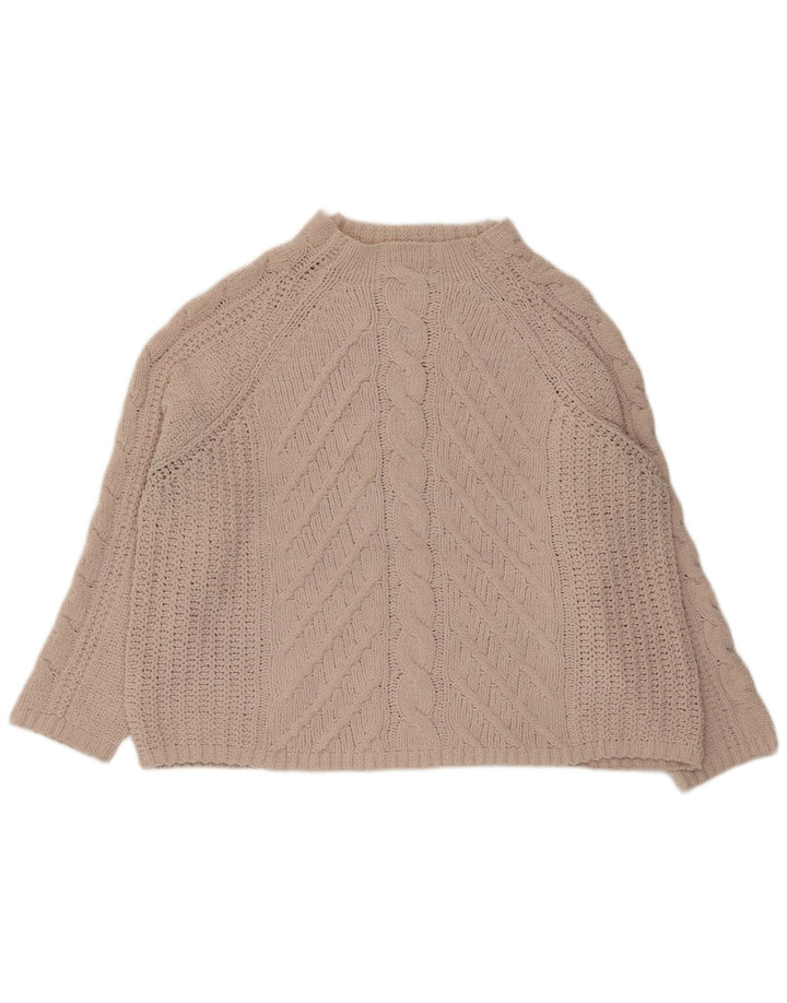 Marks & Spencer Pull surdimensionné à col roulé pour femme UK 18 XL Beige
