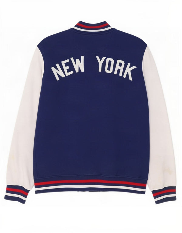 Majestic Mens New York Yankees Varsity Jacket UK 40 Large Blue Colourblock