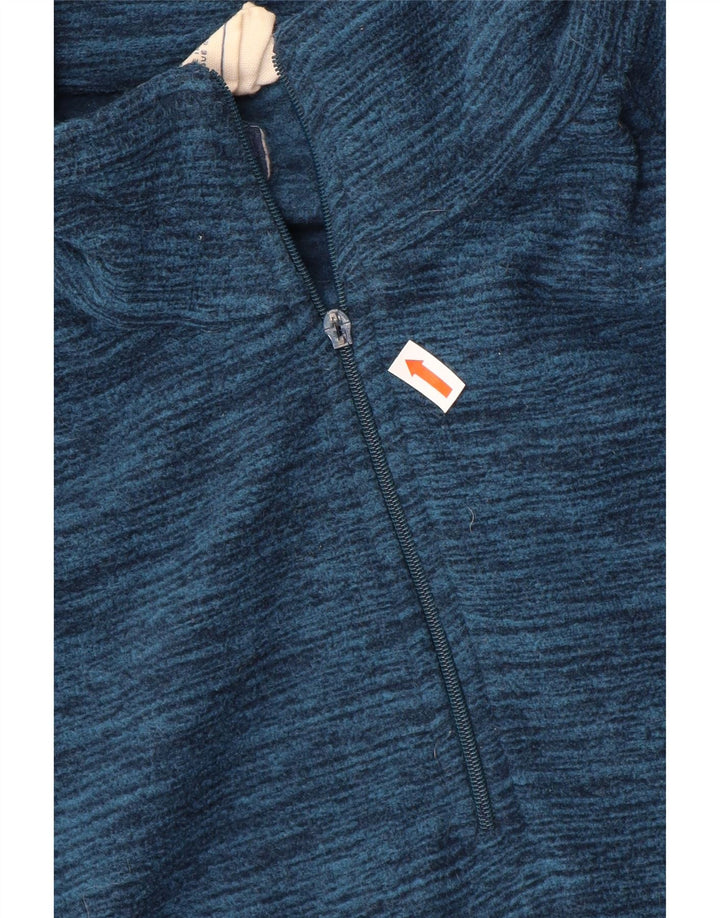 Mountain Warehouse Pull polaire à col zippé pour homme en polyester moucheté bleu Taille L