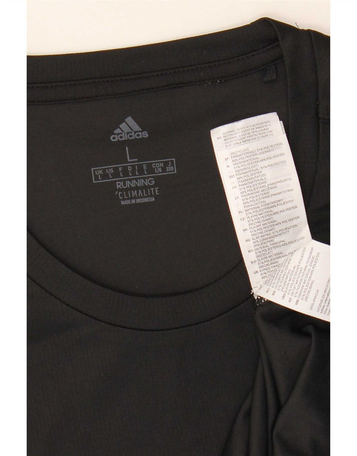 Adidas Hommes Climalite T-Shirt Haut Grand Noir Polyester