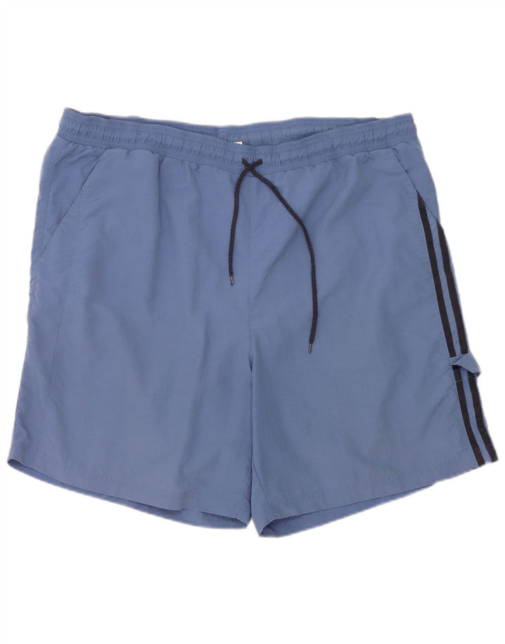 Adidas Short de sport cargo pour homme XL Bleu Polyester