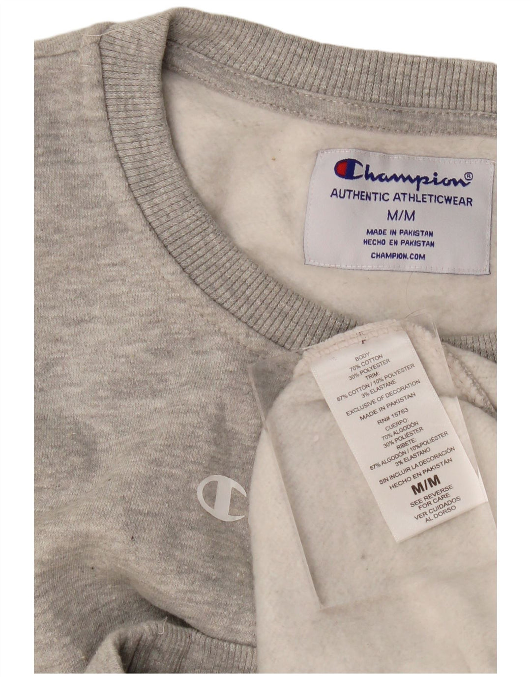 Champion Sweat-Shirt Homme Gris Moyen Coton