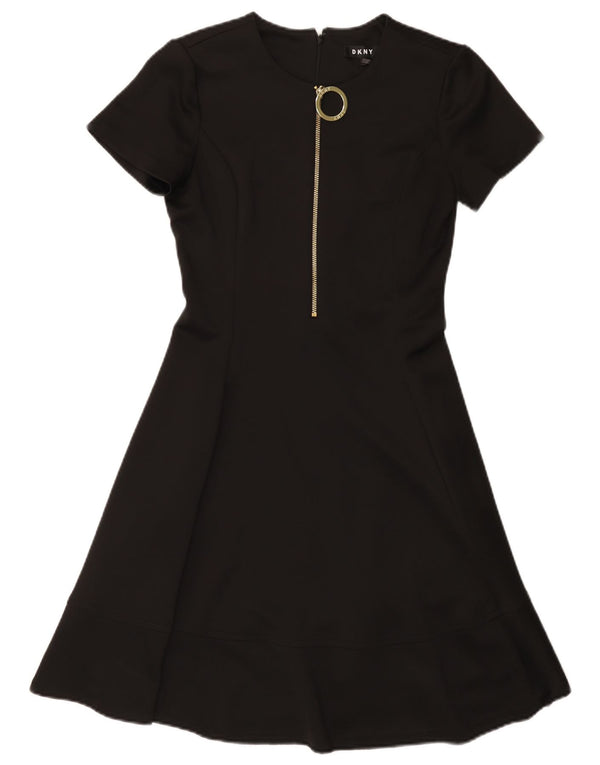 Dkny Womens A-Line Dress US 4 Small Black Polyester