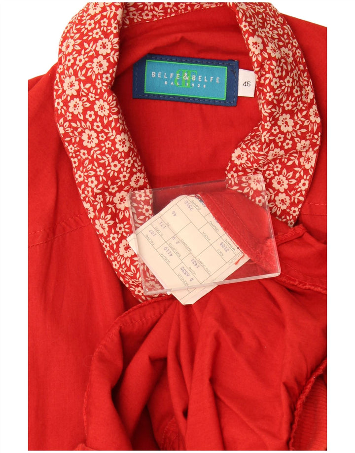 Belfe & Belfe Veste bomber surdimensionnée pour femme IT 46 Large Rouge Floral