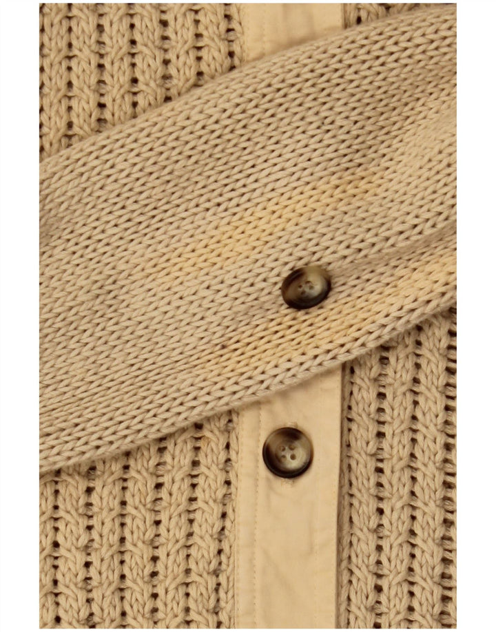 Massimo Dutti Cardigan pour femme en coton beige moyen UK 12