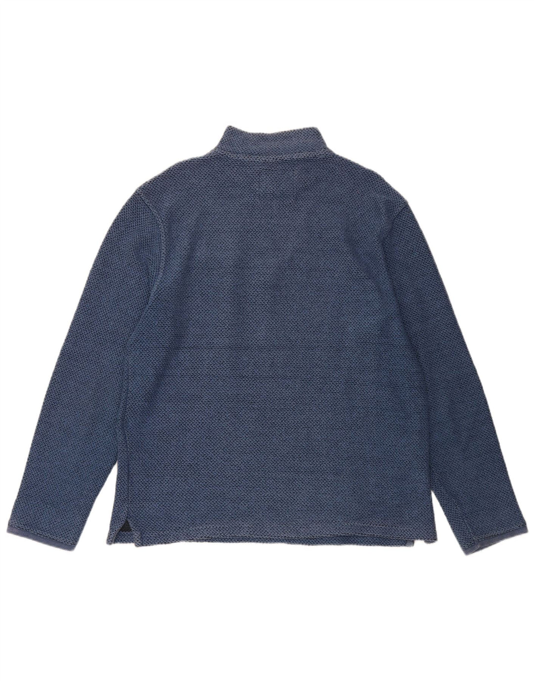 Weird Fish Sweat-Shirt Col Zippé Homme Bleu Moyen Coton