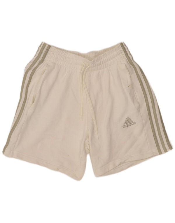 Adidas Short de sport pour femme UK 8 Petit coton blanc