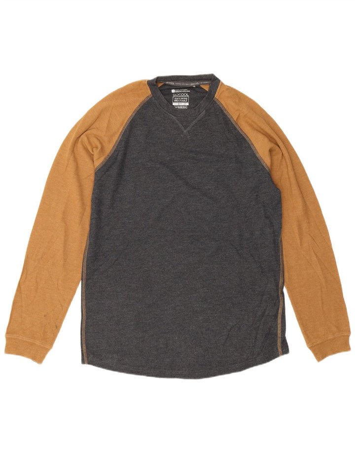 Mountain Warehouse Haut à manches longues pour homme en coton color block gris moyen