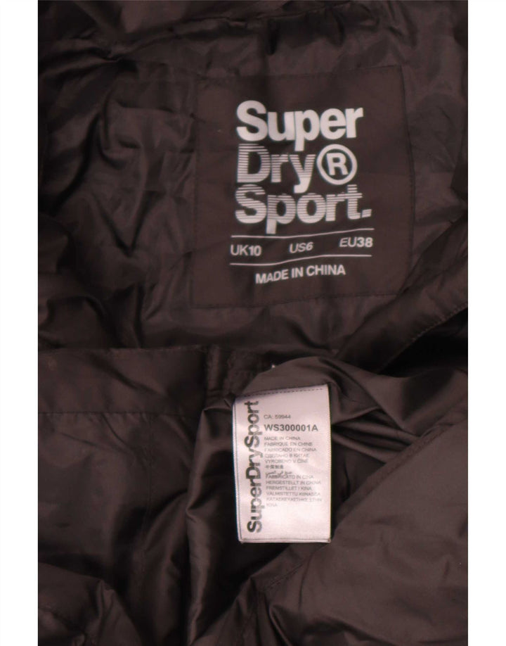 Superdry Veste rembourrée pour femme UK 10 Small Noir Polyester