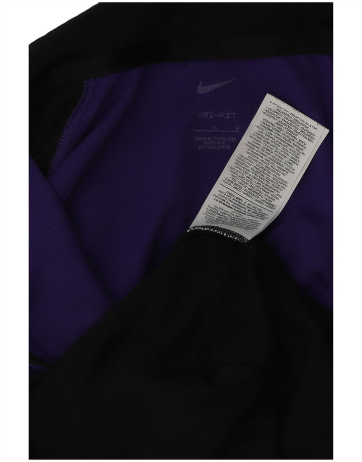 Nike Pull à capuche zippé pour homme en polyester color block Noir Taille L