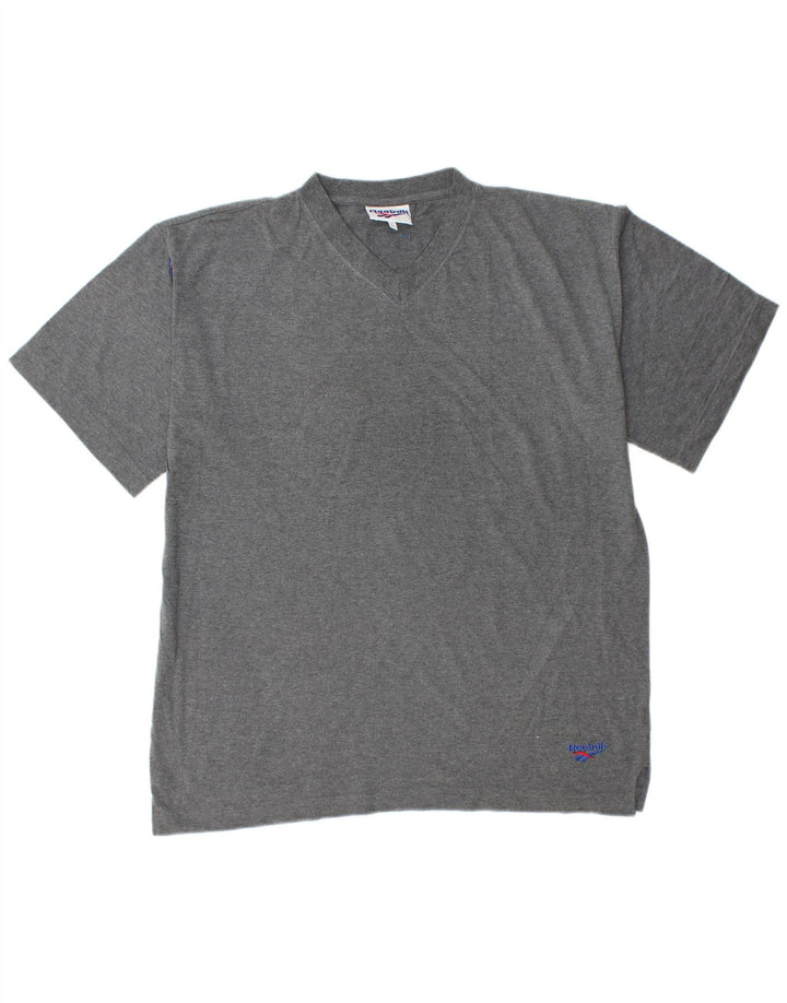 REEBOK T-Shirt Homme Haut Large Gris Coton