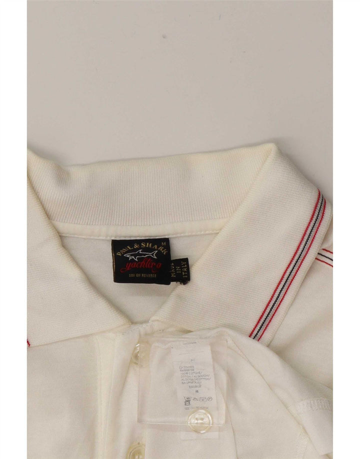 Paul & Shark Polo Homme Blanc Moyen Coton