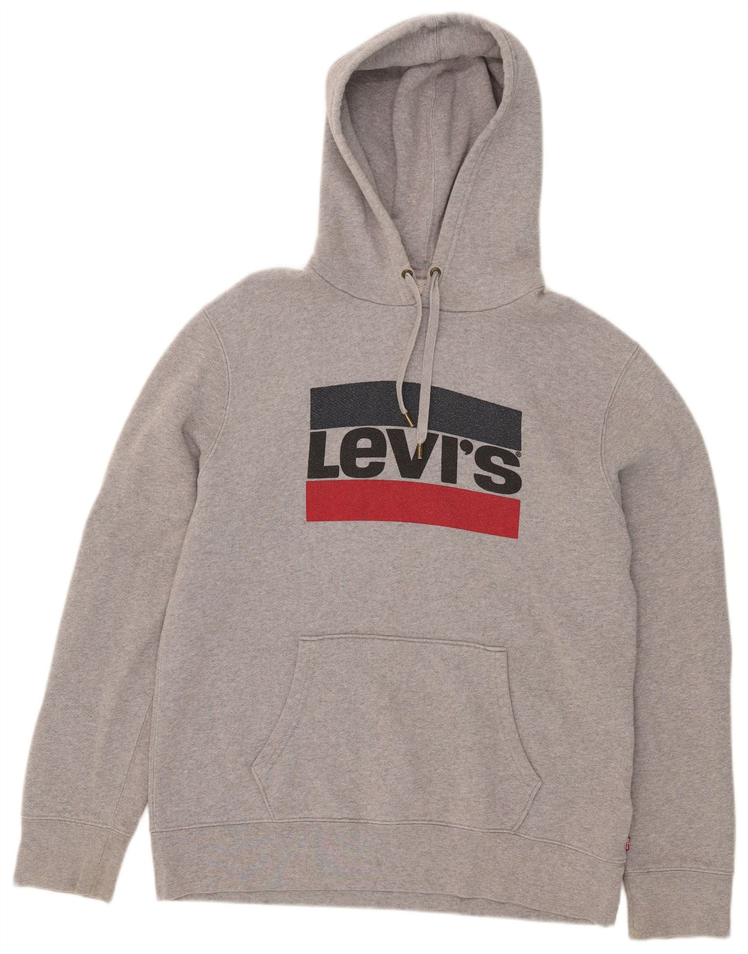 Levi's Pull à Capuche Graphique Homme Gris Coton Large