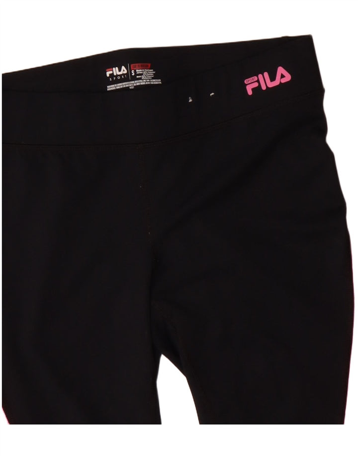 FILA Short de sport pour femme UK 10 Small Noir Colorblock Polyester