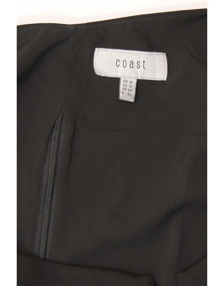 Coast Haut court à épaules dénudées pour femme UK 16 Large Noir Polyester