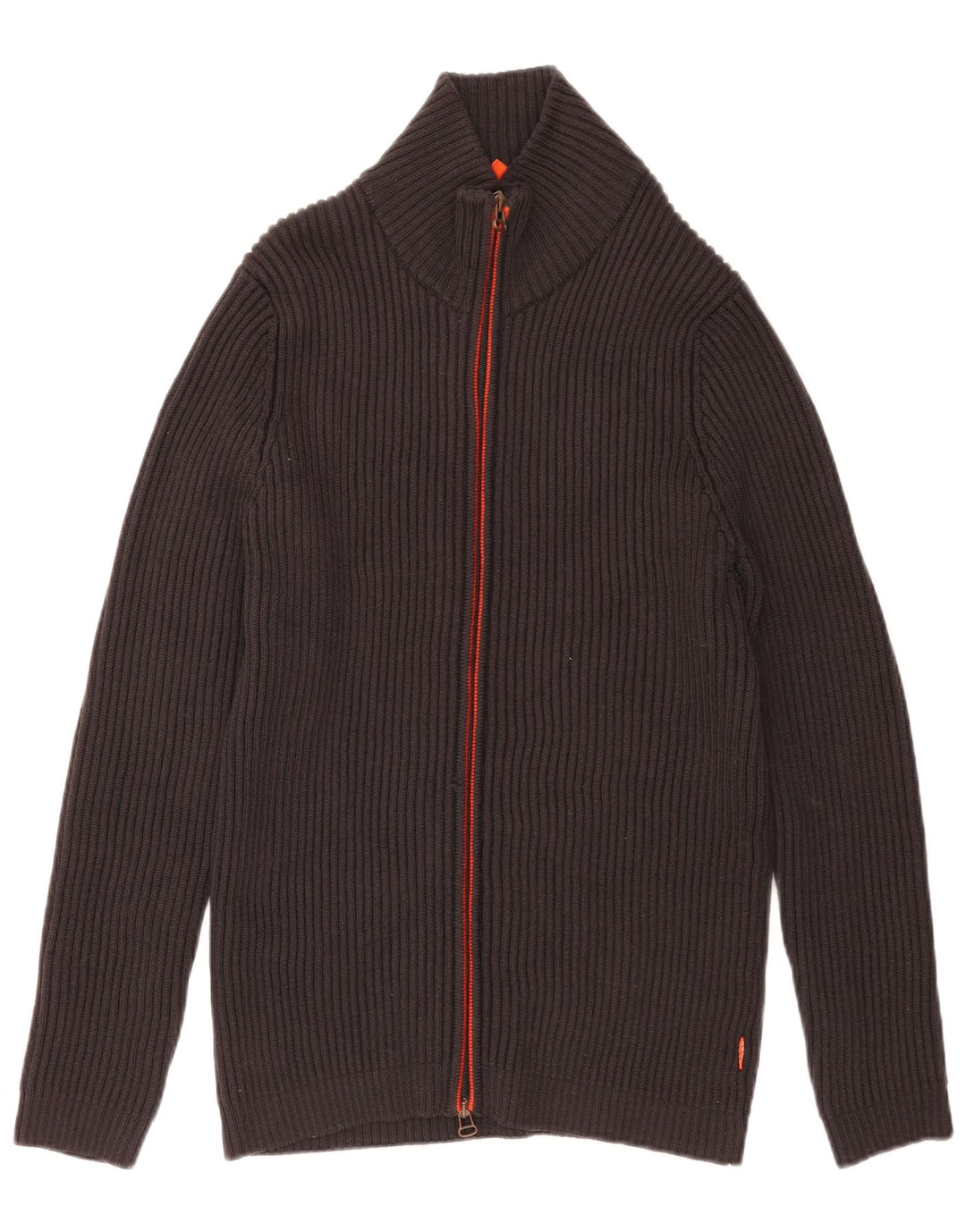 Hugo Boss Homme Cardigan Pull Laine Vierge Gris Moyen